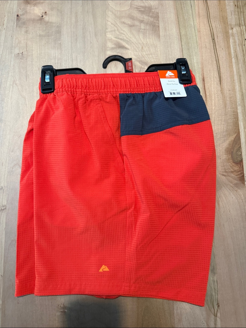 Ozark Trail Red Men's Swim Hybrids with Dark Contrast Pocket